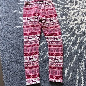Super cozy lined Christmas leggings